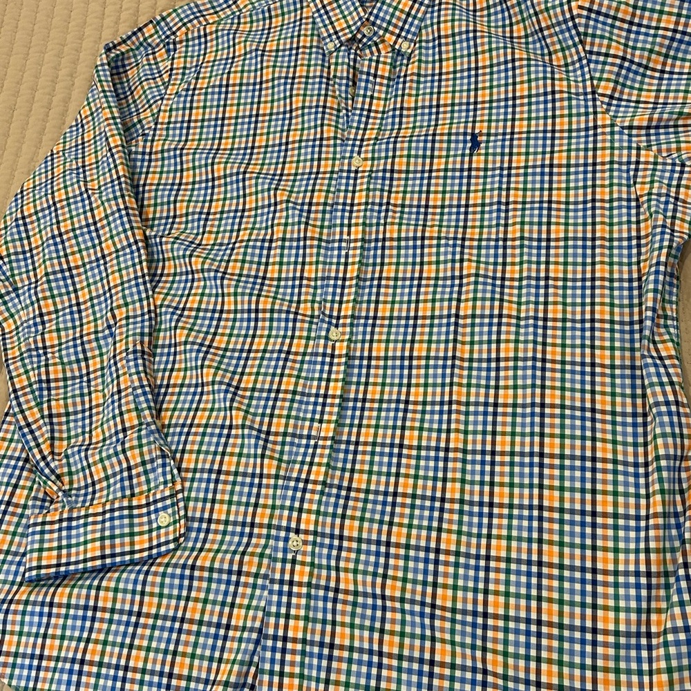 Ralph Lauren Blue and Yellow Plaid Shirt